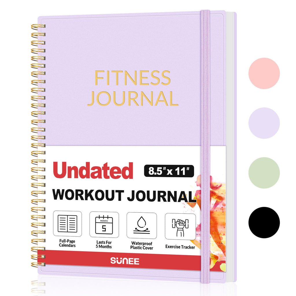 Fitness Journal Workout Planner for Women & Men, A5 (6.4" x 8.3") Workout Journal Log Book Planner Gift for Track Gym Essentials, Home Workouts, Track Progress, Achieve Wellness Goals, Pink