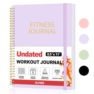 Fitness Journal Workout Planner for Women & Men, A5 (6.4" x 8.3") Workout Journal Log Book Planner Gift for Track Gym Essentials, Home Workouts, Track Progress, Achieve Wellness Goals, Pink
