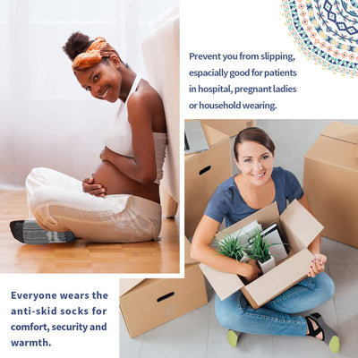 Ozaiic Pilates Socks for Women Non Slip Grip, Yoga Socks with Grippers for Barre, Hospital, Ballet, Dance, Barefoot Workout