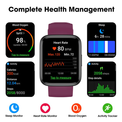 EURANS Smart Watch No App/Phone Required, Long Battery Life Fitness Tracker Watch,HD Screen, Waterproof Activity Tracker with Step Counter for Walking, Pedometer, Calories Tracker for Men Women