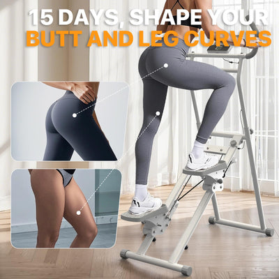 MACYO Stair Stepper for Home Workout - Full-Size Foot Pedals with Tablet Holder, Foldable Stepping Climbers, Easy Assembly, Compact Design for Cardio & Leg Training