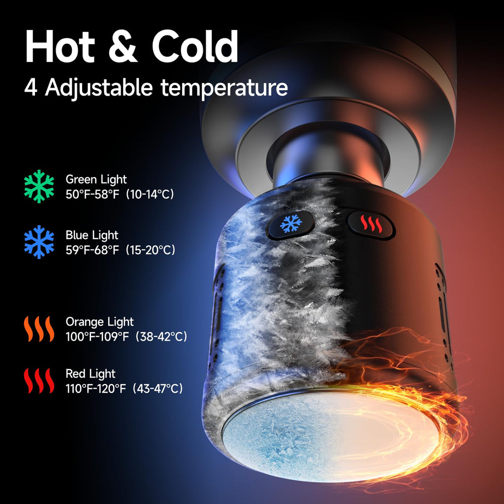 Percussion Massage Gun Deep Tissue with Heat and Cold, Portable Handheld Muscle Massager, Percussion Back Body Masajeador 12mm Amplitude for Athletes, Runner, Gifts for Men Women