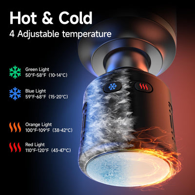 Percussion Massage Gun Deep Tissue with Heat and Cold, Portable Handheld Muscle Massager, Percussion Back Body Masajeador 12mm Amplitude for Athletes, Runner, Gifts for Men Women