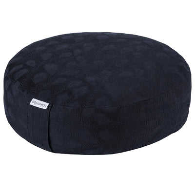 Meditation Cushion, Comfortable Meditation Pillow with Peacock Feather Jacquard Cover. Buckwheat Hull Filled Zafu Floor Pillow 16 * 16 * 5 in