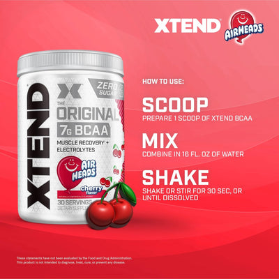 Xtend Original BCAA Powder 7g BCAA and 2.5g L-Glutamine, Sugar Free Post Workout Muscle Recovery Drink with Amino Acids for Men & Women, 30 Servings