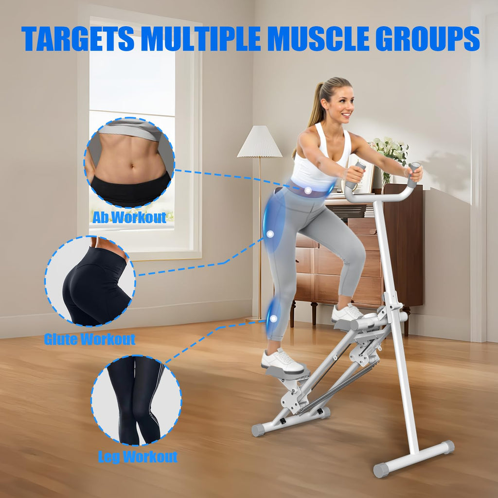 Steppers for Exercise at Home Stair Stepper with Handlebar and Resistance Foldable Stepper Climber Exercise Machine Cardio Exercis