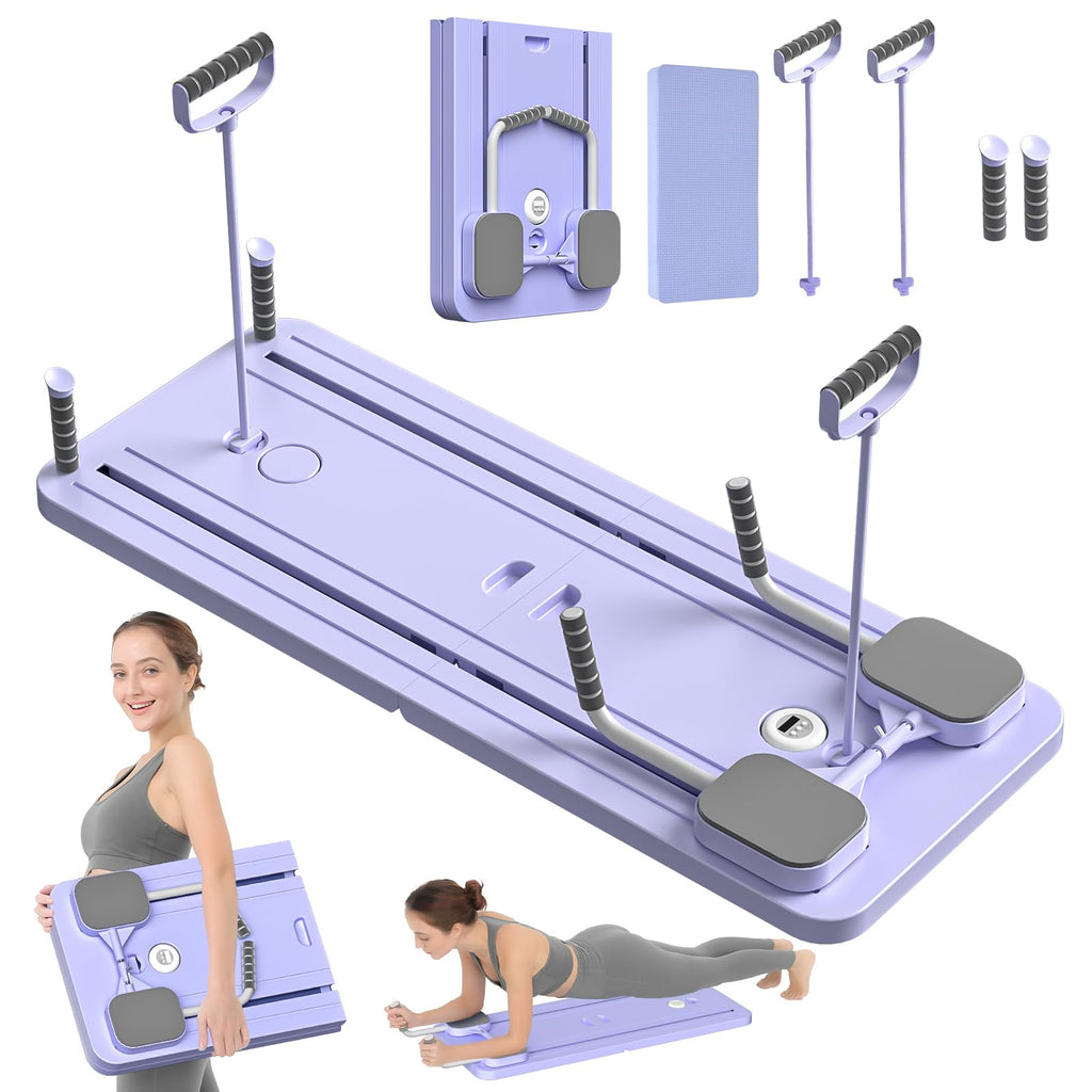 JANUA Pilates Board - Pilates Reformer Set, Multi-Purpose Foldable Pilates Reformer Board for Home, 5 in 1 Pilates Sliding Board