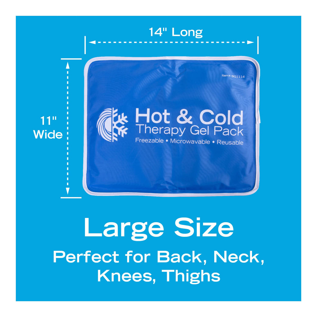 Roscoe Medical Gel Soft Flexible Ice Packs for Injuries, Reusable Freezer Hot and Cold Pack, Cold Compress & Cooling Gel Pad for Shoulder, Hip, Leg, Arm, Ankle & Foot Injury, 7.5 x 11 Inches, Medium