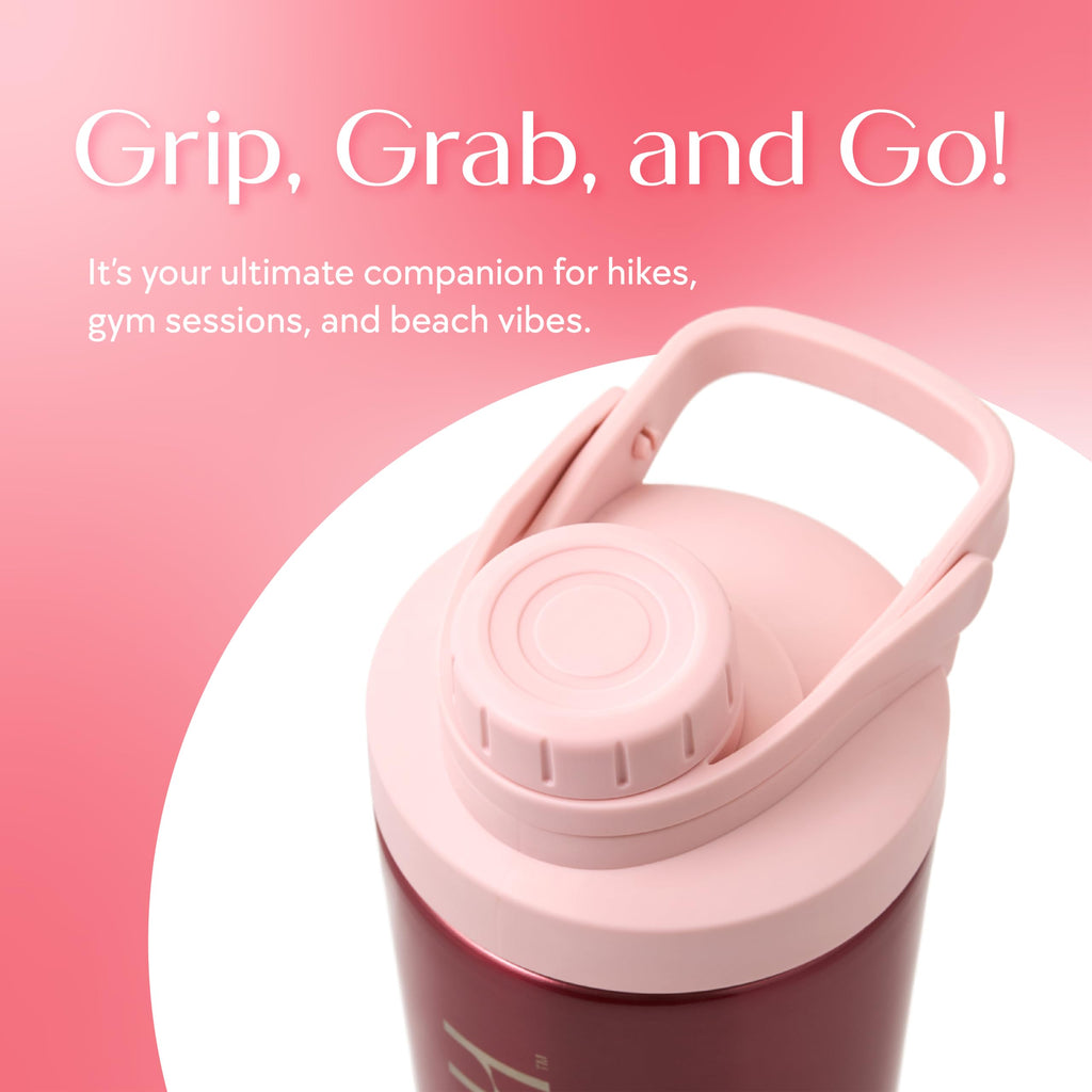 Paradise Shaker Bottle 24 oz, Insulated Stainless Steel Protein Shaker, Dishwasher Safe, with Lid Brush & Protective Boot, Leakproof Twist-Off Chug Cap, Sage Green, Tahoe Mist