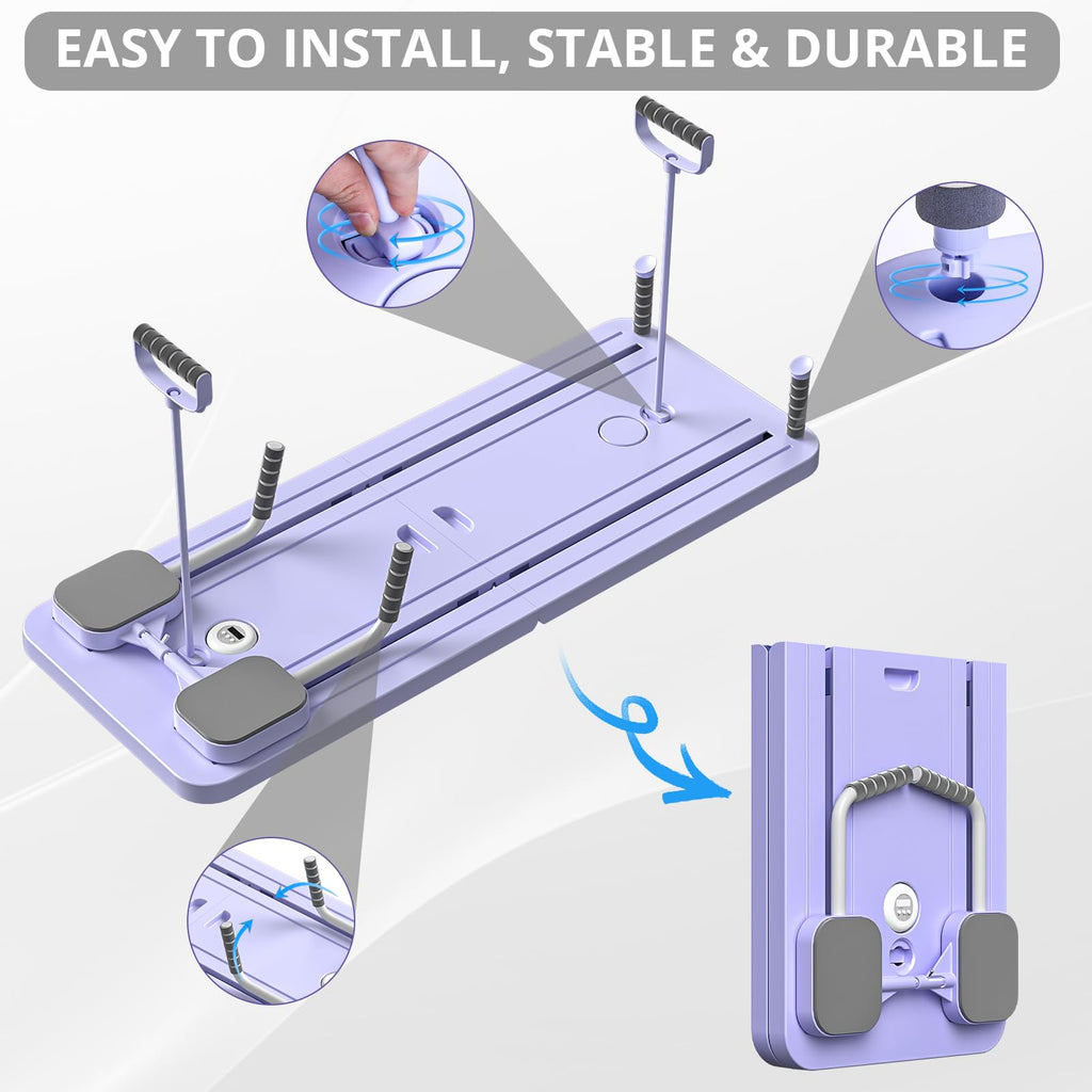 JANUA Pilates Board - Pilates Reformer Set, Multi-Purpose Foldable Pilates Reformer Board for Home, 5 in 1 Pilates Sliding Board