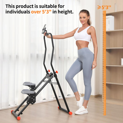Stair Stepper for Home, Upgraded Vertical Climber Machine for Full-Body Workout, Compact Folding Cardio Exercise Climber, Resistance Adjustable Handlebar & Pedals