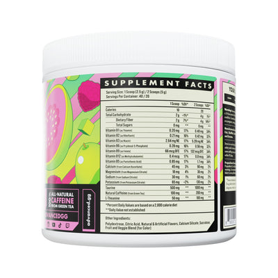 Advanced Energy - Energy Boosting Formula with Electrolytes for Hydration - L-Theanine to Combat Jitters - Sugar Free & Keto Friendly - No Maltodextrin (40 Servings) (Rocket Pop)