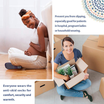 Ozaiic Pilates Socks for Women Non Slip Grip, Yoga Socks with Grippers for Barre, Hospital, Ballet, Dance, Barefoot Workout