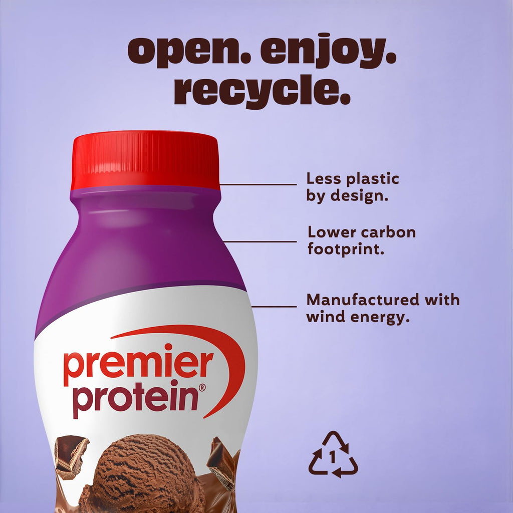 Premier Protein Shake, Chocolate, 30g Protein 1g Sugar 24 Vitamins Minerals Nutrients to Support Immune Health, 11.5 fl oz (Pack of 12)