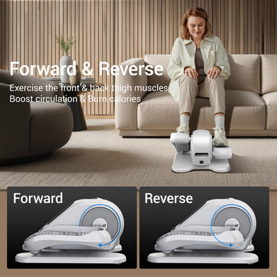 Under Desk Elliptical Machine, Electric Leg Exerciser for Seniors, Quiet & Portable Electric Seated Eclipse Exercise Training Machine with Remote, 12 Speeds & Mute Function, Manual & Auto Mode