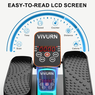 VIVURN-018 Under Desk Elliptical 12 Speed 5 Modes Mini Motorized Leg Exerciser While Sitting for Seniors As Seen on TV with Non-Slip Mat Quiet & Portable Electric Pedal Exerciser for Home and Office