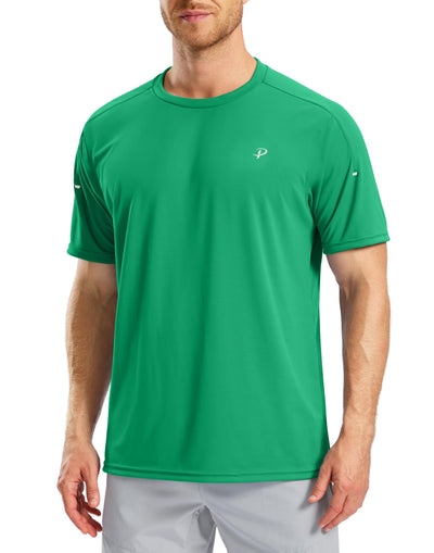 Pudolla Men's Workout Running T-Shirts Lightweight Quick Dry Athletic Gym Shirts for Men Short Sleeve Sport Tee Tops