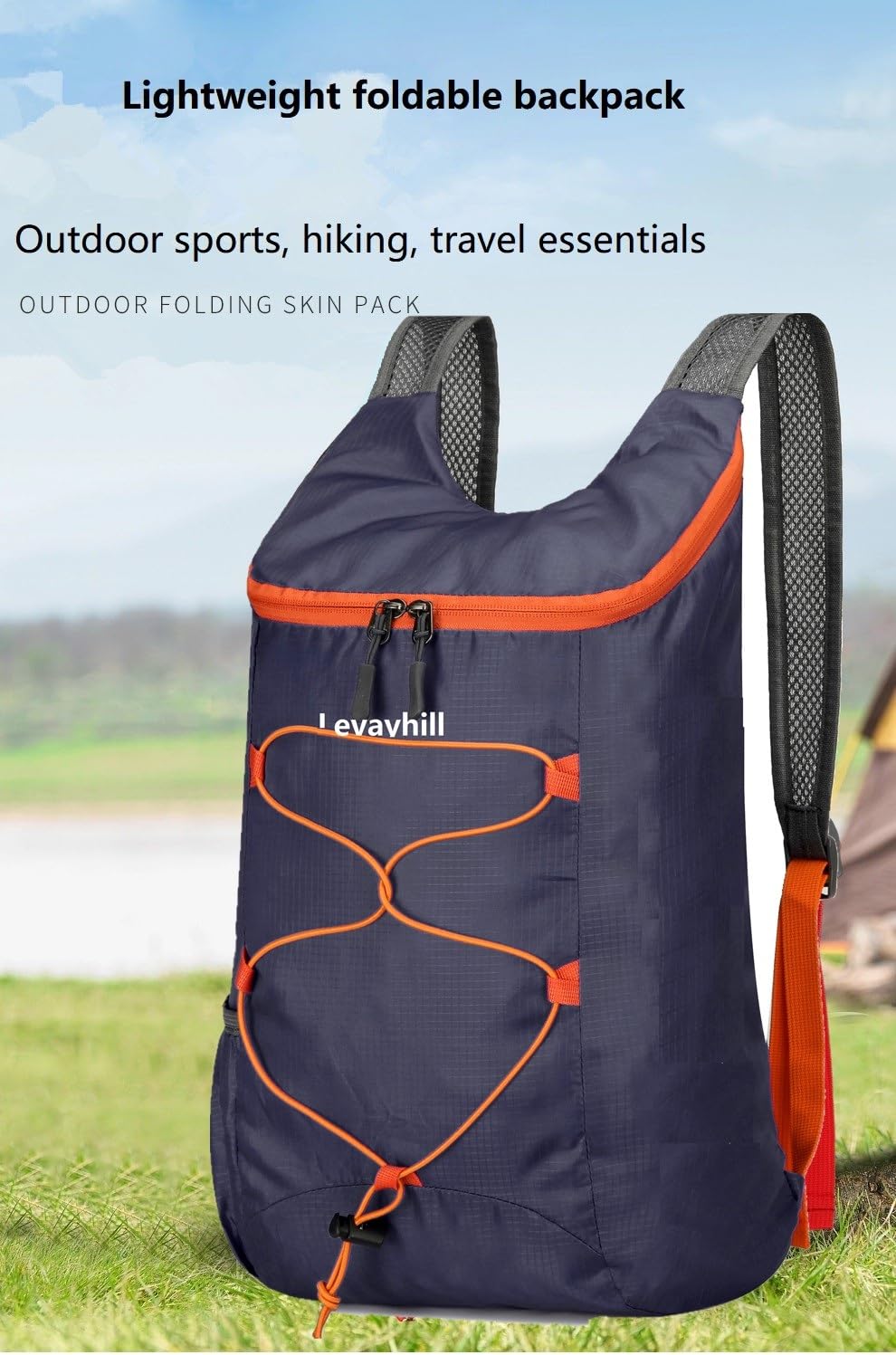 16L Lightweight Foldable Hiking-Backpack Small Packable-Daypack For Travel,Ultralight Water-Resistant Gym Bag Men Women Easy Carry-on (Royal Blue)