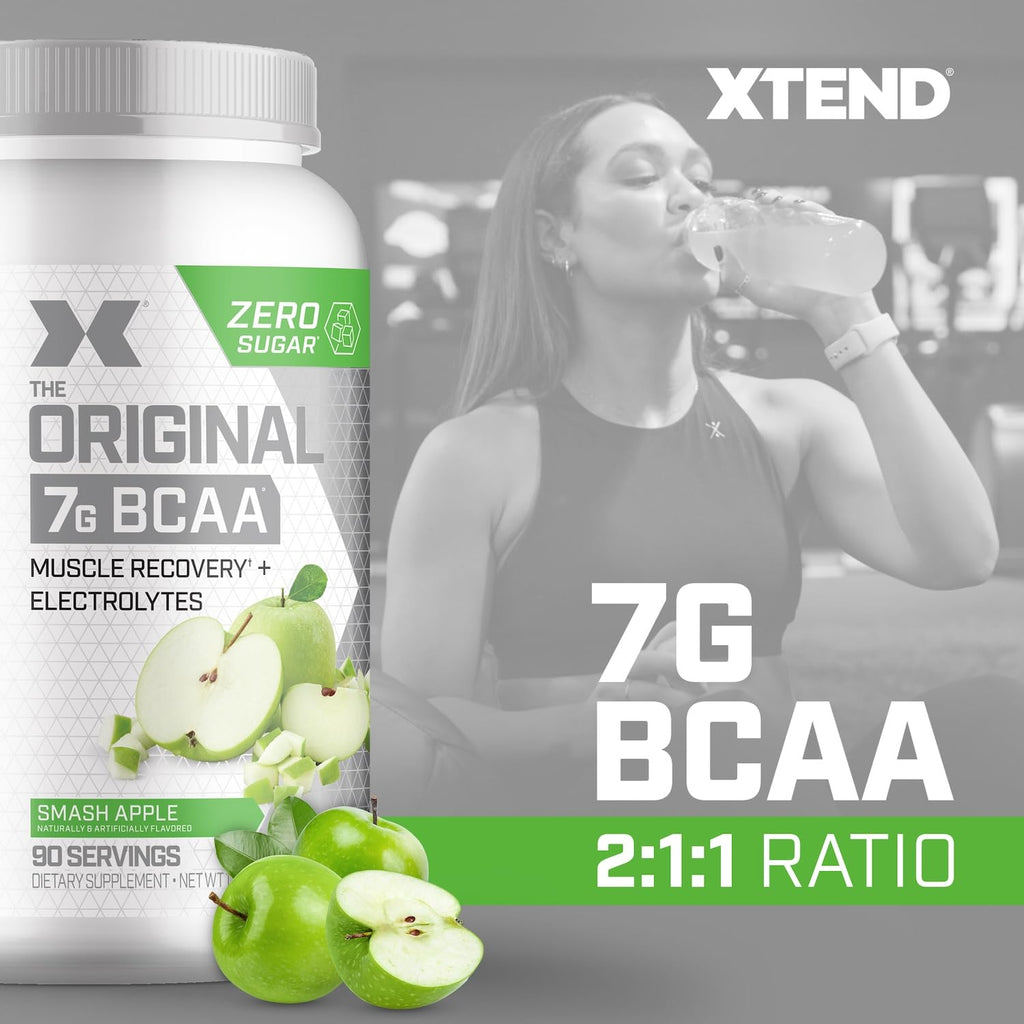 Xtend Original BCAA Powder 7g BCAA and 2.5g L-Glutamine, Sugar Free Post Workout Muscle Recovery Drink with Amino Acids for Men & Women, 30 Servings