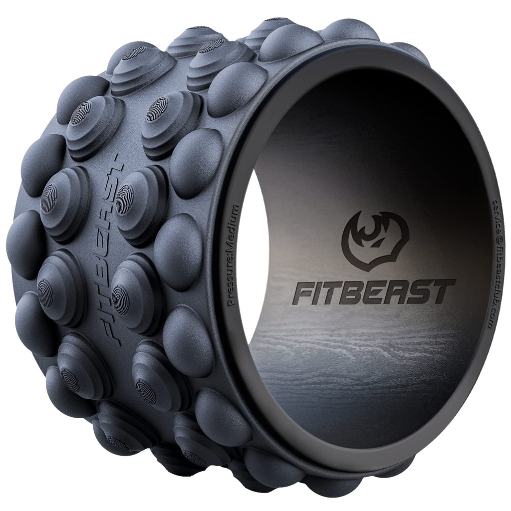 FitBeast Back Roller, Back Wheel Foam Roller - Targeted Muscle Roller for Deep Tissue Massage, Back Stretcher