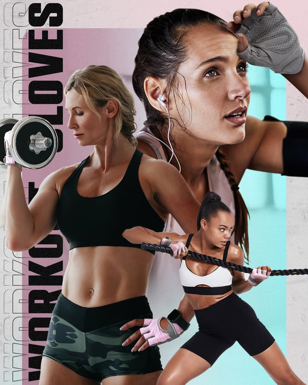 VINSGUIR Workout Gloves for Women and Men, Breathable Weight Lifting Gloves for Gym Exercise, Fitness, Training, and Cycling, with Excellent Grip and Cushion Pads