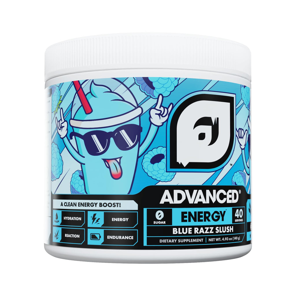 Advanced Energy - Energy Boosting Formula with Electrolytes for Hydration - L-Theanine to Combat Jitters - Sugar Free & Keto Friendly - No Maltodextrin (40 Servings) (Rocket Pop)