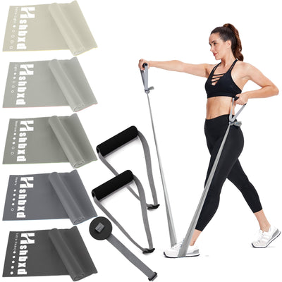 Resistance Bands for Working Out, Physical Therapy Bands, Latex Free Elastic and Exercise Bands Set for Stretching, Suitable for Rehab, Yoga, Pilates, Gym, Home Exercise