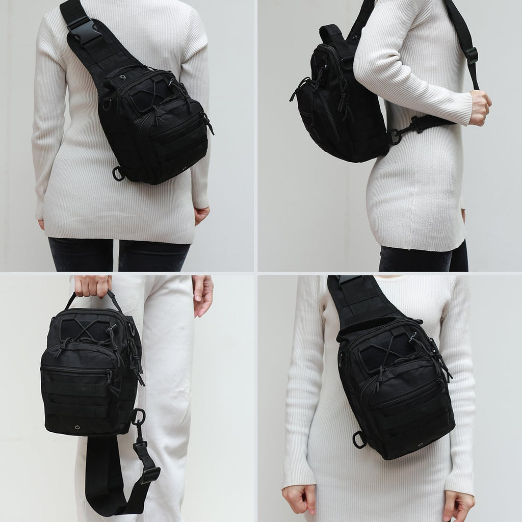 Tactical Shoulder Bag,1000D Outdoor Military Sling Daypack Backpack