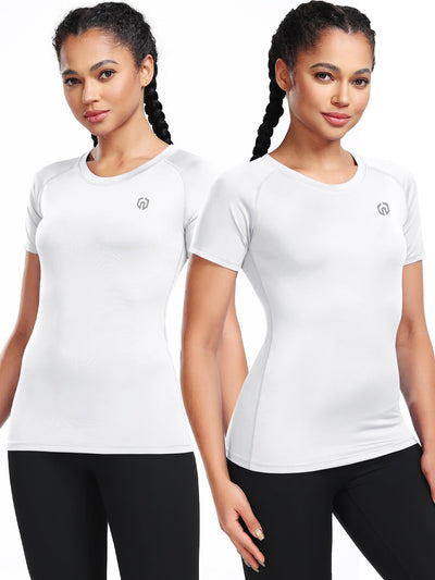 NELEUS Women's 3 Pack Compression Workout Athletic Shirt