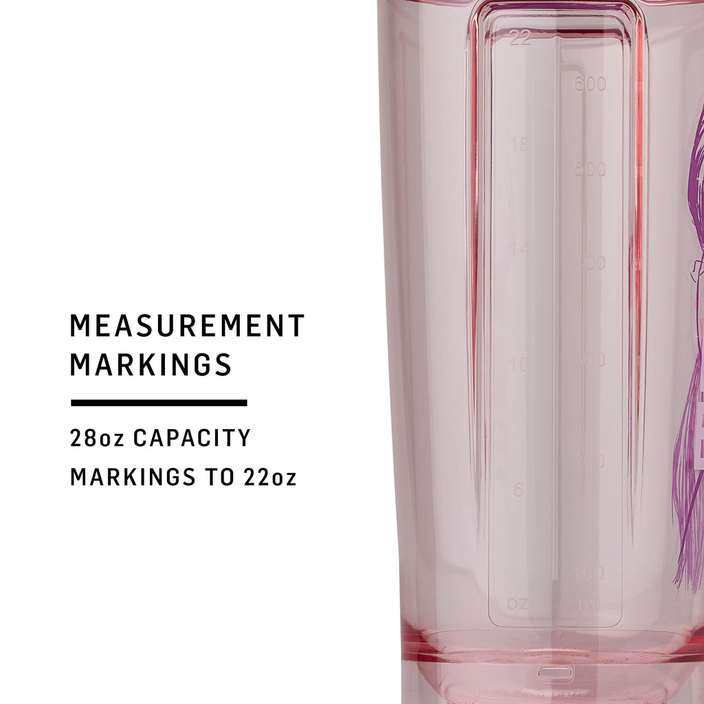 BlenderBottle Disney Princess Shaker Bottle Pro Series, Perfect for Protein Shakes and Pre Workout, 28-Ounce, Belle