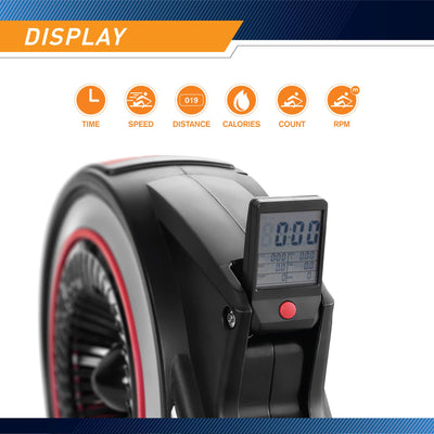 Marcy Air Resistance Rowing Machine with Transport Wheels