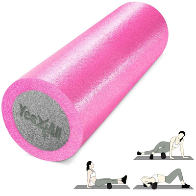 Yes4All High-Density EPP Round Back Roller Foam, Exercise Foam Roller for Yoga, Pilates & Stretching - 12, 18, 24, 36 inch