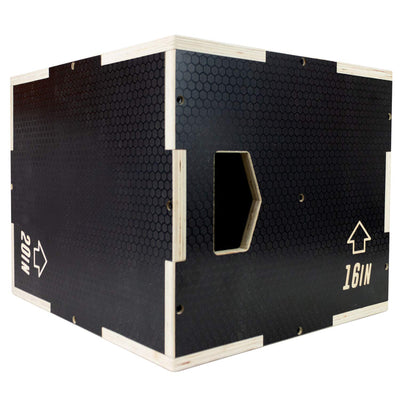 Ultra Fitness Gear Wooden Plyo Box, 31 Plyometric Jump Training Squat, Step Up, Jumps & More Workout Size S, M, L, XL