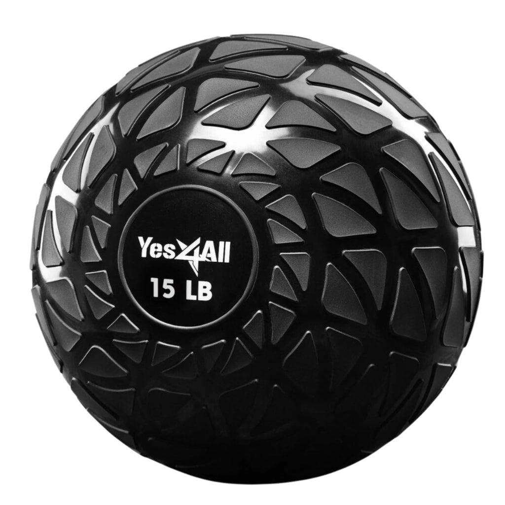 Yes4All Slam Balls, 10-40lb Weighted Ball Weight, Durable PVC Sand Filled Workout Dynamic Slam Ball for Core Strengthen