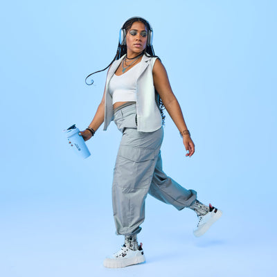 BlenderBottle Strada Shaker Cup Insulated Stainless Steel Water Bottle with Wire Whisk, 24-Ounce, Black