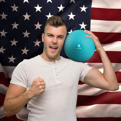 Yes4All Upgraded Fitness Slam Medicine Ball 10lbs for Strength, Power Workout | Exercise, Workout Ball | Orange Beast