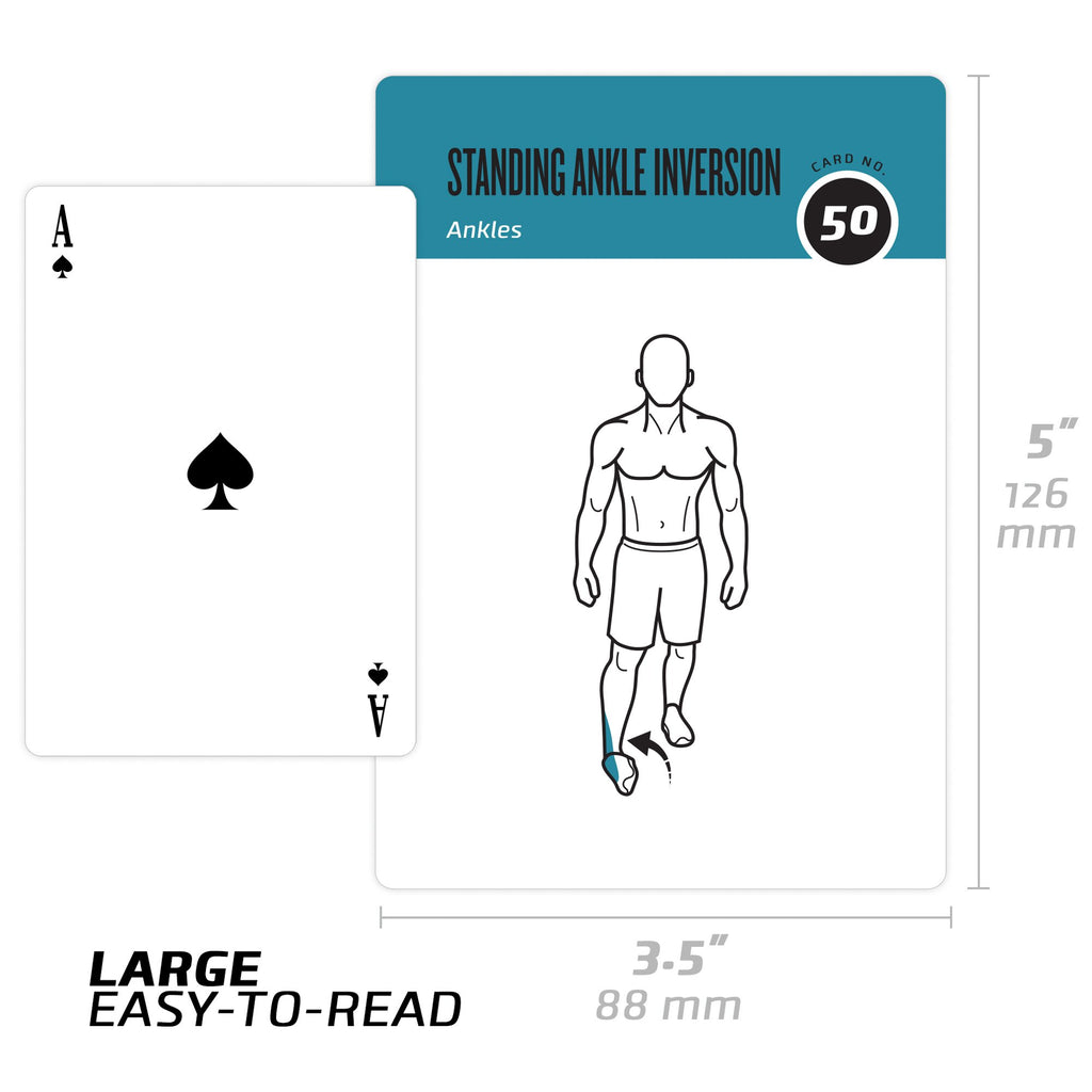 NewMe Fitness Stretching Workout Cards, Instructional Fitness Deck for Women & Men, Beginner Fitness Guide to Training Exercises at Home or Gym