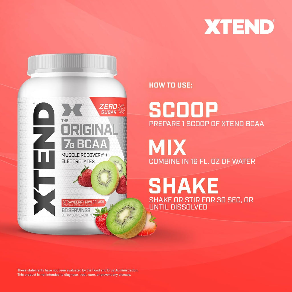 Xtend Original BCAA Powder 7g BCAA and 2.5g L-Glutamine, Sugar Free Post Workout Muscle Recovery Drink with Amino Acids for Men & Women, 30 Servings
