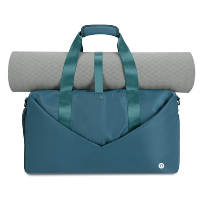 Ceneda 20" Gym Bag for Women with Wet Pocket & Shoe Compartment, Lightweight Duffel Waterproof Carry On Duffle for Travel, Yoga, Overnight (Green)