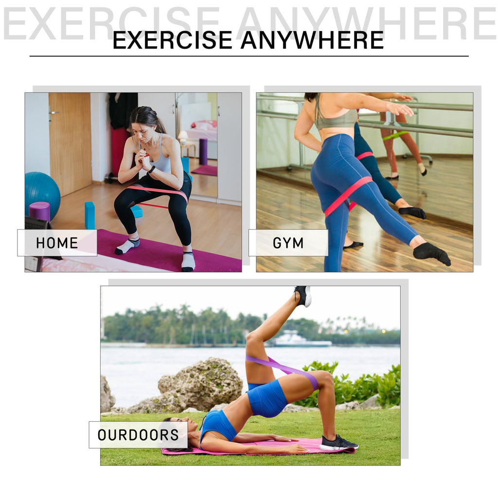 Resistance Bands for Working Out, Physical Therapy Bands, Latex Free Elastic and Exercise Bands Set for Stretching, Suitable for Rehab, Yoga, Pilates, Gym, Home Exercise