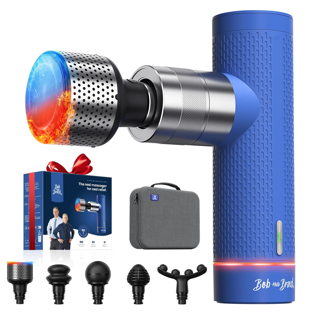 BOB AND BRAD A7 Pro Massage Gun with Heat and Cold Therapy, FSA Eligible/HSA Eligible, 11mm Amplitude Mini Massage Gun Deep Tissue Portable, Professional Muscle Massager for Pain Relief, Ideal Gift