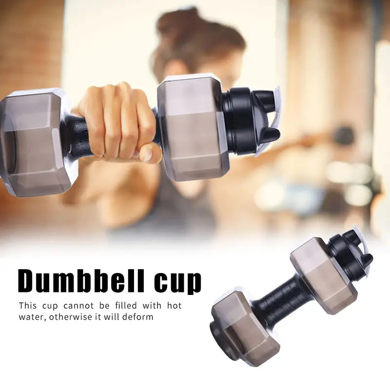 Dumbbell Shaped Water Bottle for Fitness and Outdoor Use
