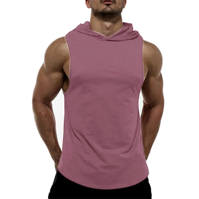 Men's Hooded Muscle Gym Tank Top