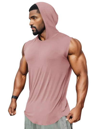 Runcati Men's Muscle Hooded Tanks