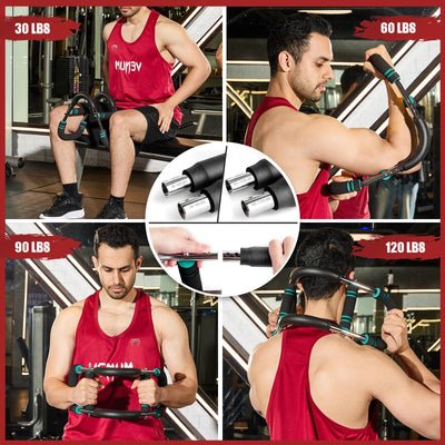 Twister Arm Trainer, Adjustable Twister Arm Chest Exerciser with 2/4 Spring & Training Poster for Men & Women, Detachable Power Twister Home Fitness Equipment for Enhancing Upper Body Muscle