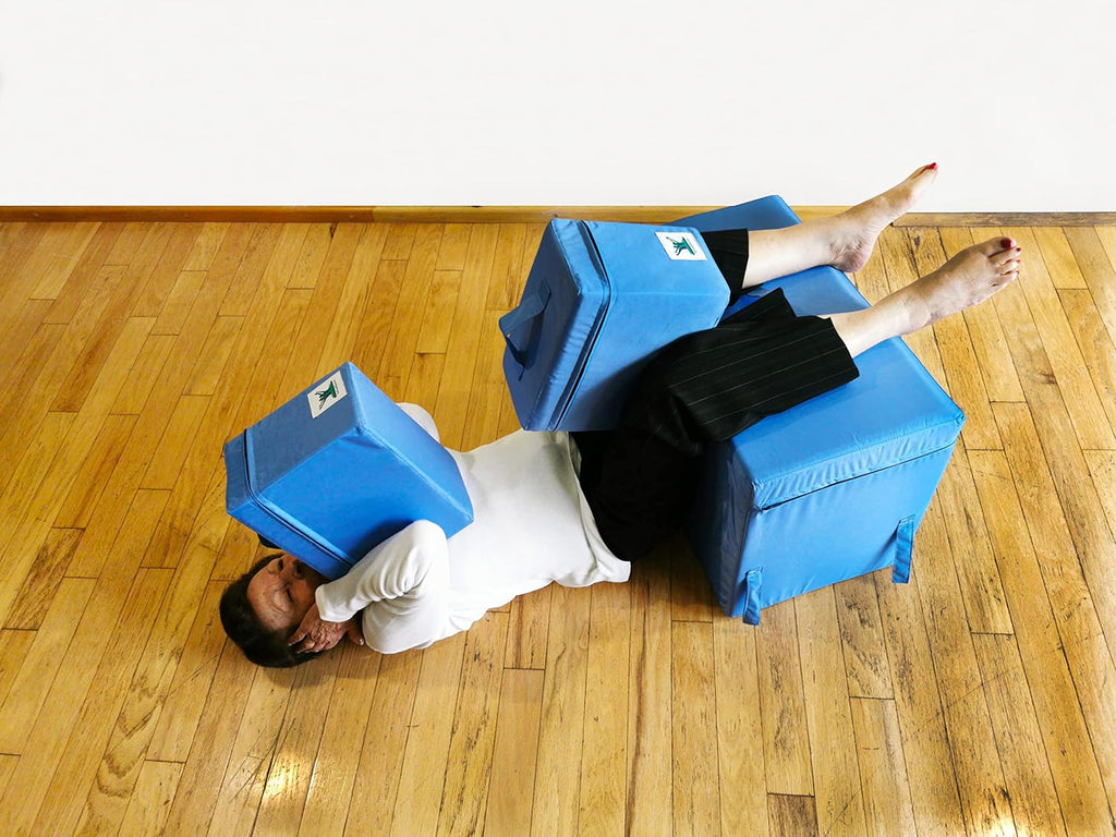 Pain Free-Posture Committed Foam Package (Blocks LARGE & 2 SMALL, Rolls LONG & SHORT, STRAP/Yoga Belt & Prism Glasses Bundle)-Used for All Posture Method Exercises-Back, Shoulder & Neck Pain