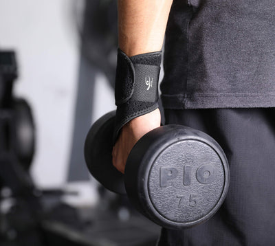 HiRui 2 Pack Wrist Compression Strap and Wrist Brace Sport Wrist Support for Fitness, Weightlifting, Tendonitis, Carpal Tunnel Arthritis, Pain Relief-Wear Anywhere-Adjustable (Black)