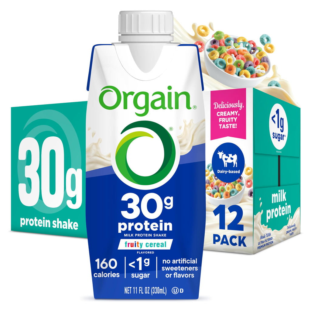 Orgain 30g High Protein Shake, Dairy Isolate Milk Protein, Vanilla Bean, 5g BCAAs, 1g Sugar Per Serving, Meal Replacement, Ready to Drink, Keto Friendly, Gluten-Free 11 Fl Oz (Pack of 12)