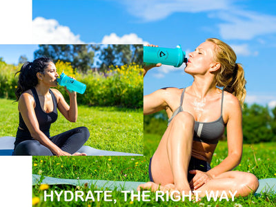 2 Pack 45 oz Protein Shaker Bottles with Wire Whisk – BPA-Free, Leak-Proof Shaker Cups for Protein Shakes & Smoothies – Large Plastic Mixer Bottle – Classic White & Cobalt Blue.