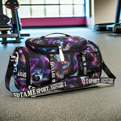 Gym Duffle Bag Backpack with Shoe Compartment,4 ways Travel Backpack for Women and Men,Multi-Functional Weekender bag with Waterproof Layer&Laptop Compartment for Fitness, Travel,Camping